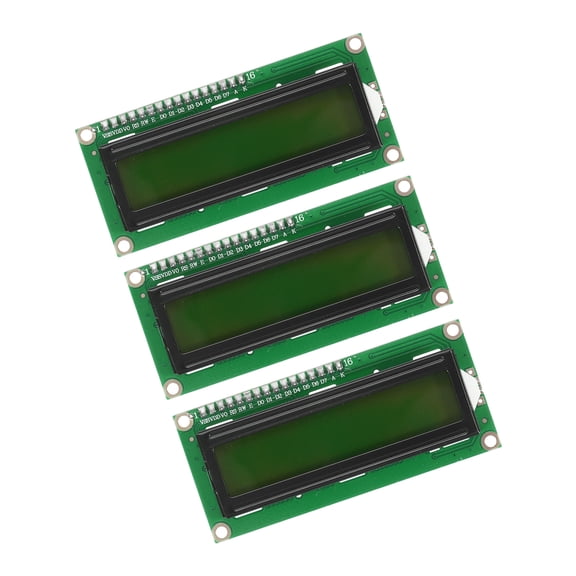 Uxcell 3 Pcs IIC LCD 1602 Display Module 5V, Yellow Screen Backlight 16x2 Adapter 3.15 x 1.41inch