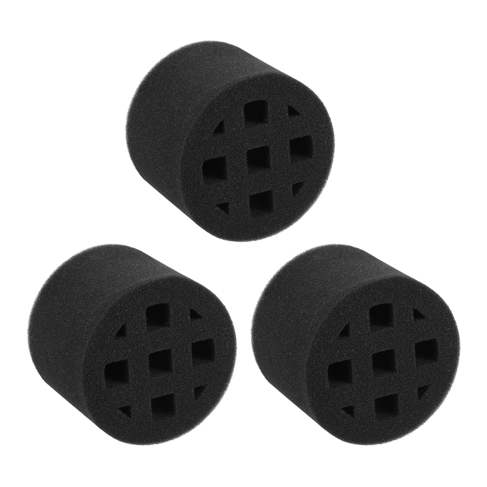 Uxcell 3Pcs In-line Duct Sound Absorbing Tool Sponge, (100mm/ 4") - Elastic Duct Noise Reducing Foam Sound Insulation Silence Ducting Accessories for Round Ventilation Pipes, Black