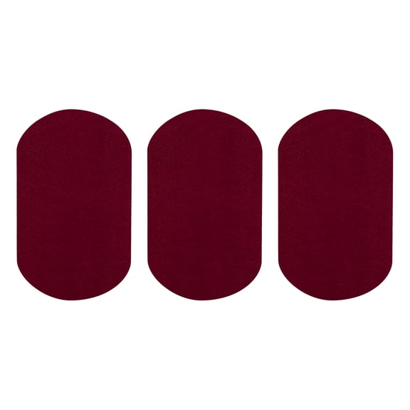 Uxcell 3Pcs Iron-on Patches, Elbow Knee Velvet Patches, Fabric Repair for Clothing Crafts Sweater Pants Shirts, 7x4 Inch Dark Red