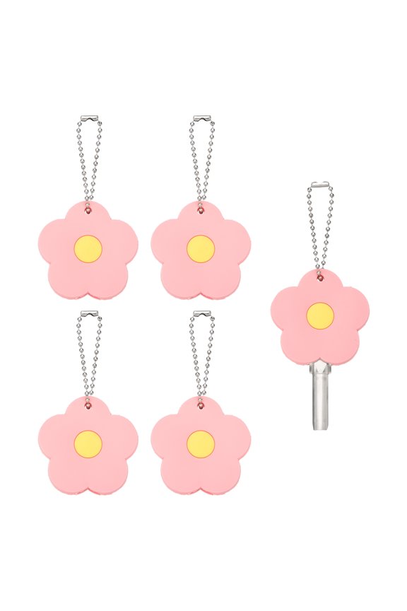 3Pcs Key Covers Caps, Flower Key Identifiers Markers Tags Covers Case Shell Head Protector Caps Toppers for 1.26" Flat for Office House Apartment Accessories, Green