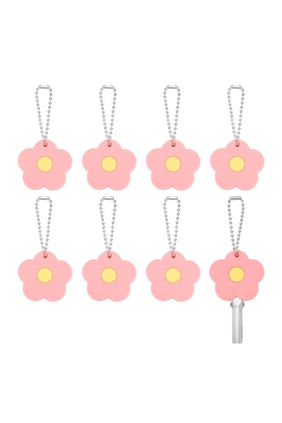 3Pcs Key Covers Caps, Flower Key Identifiers Markers Tags Covers Case Shell Head Protector Caps Toppers for 1.26" Flat for Office House Apartment Accessories, Green
