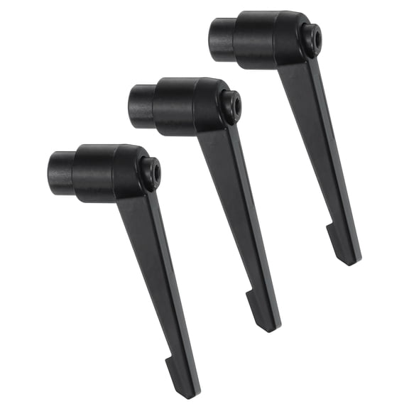 Uxcell 3Pcs M10 Adjustable Knobs Handle Female Thread Push Button Ratchet Quick Release Locking Rotating Bolt for Lathe Machinery, Black