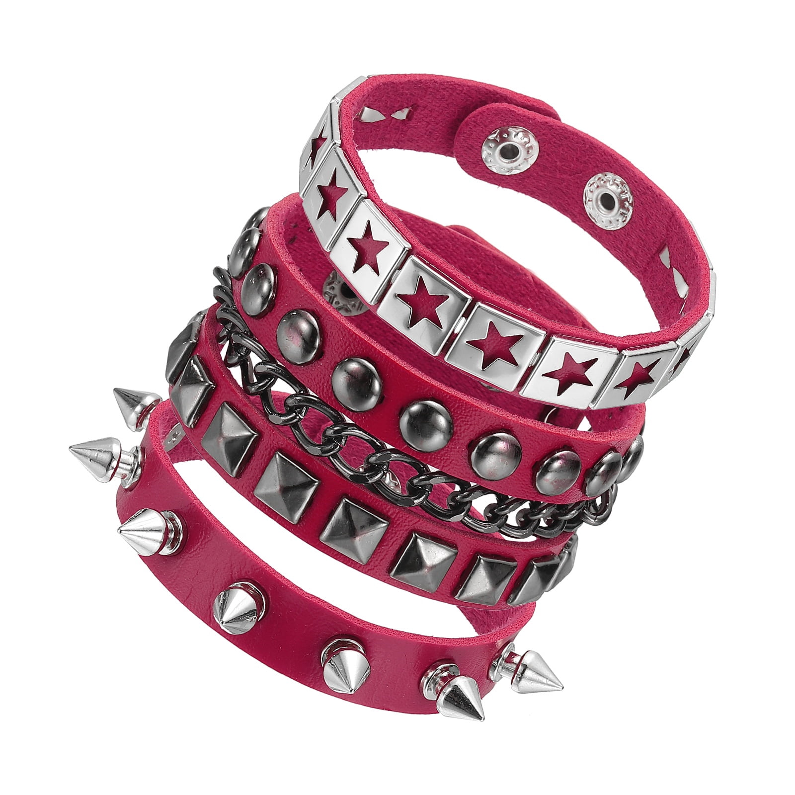 Uxcell-3Pcs-Rock-Punk-Studded-
