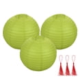 thumbnail image 1 of Uxcell 3Pcs Round Paper Lanterns Paper Lantern Party Decorations Fruit Green 12 inch, 1 of 7