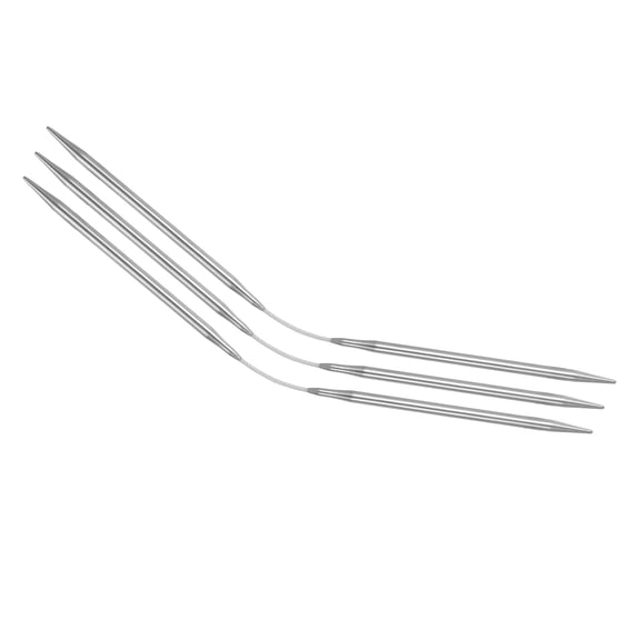 Uxcell 3Pcs Size US 8 (5mm) Double-Pointed Flexible Knitting Needles for Handmade Projects