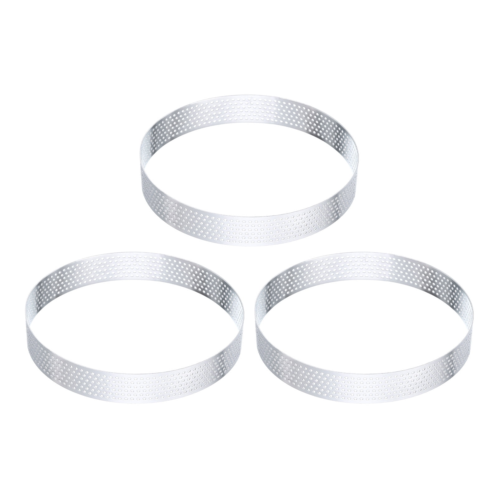 Uxcell 3Pcs Stainless Steel Cake Rings 5.5
