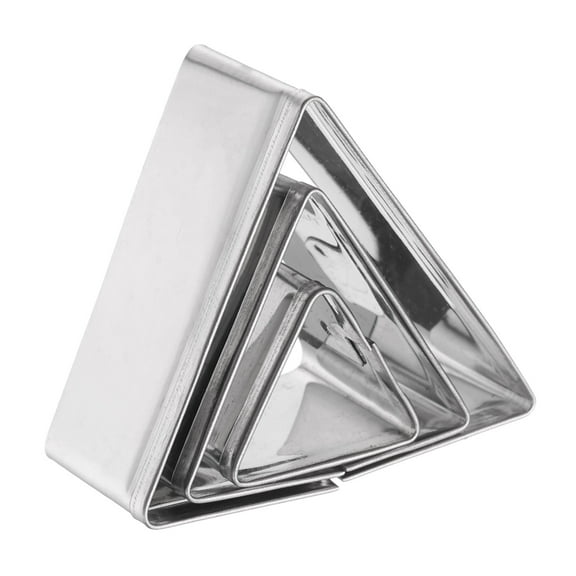 Uxcell 3Pcs Triangle Cookie Cutters Set Assorted Sizes Stainless Steel Holiday Cookie Cutters Biscuit Mould