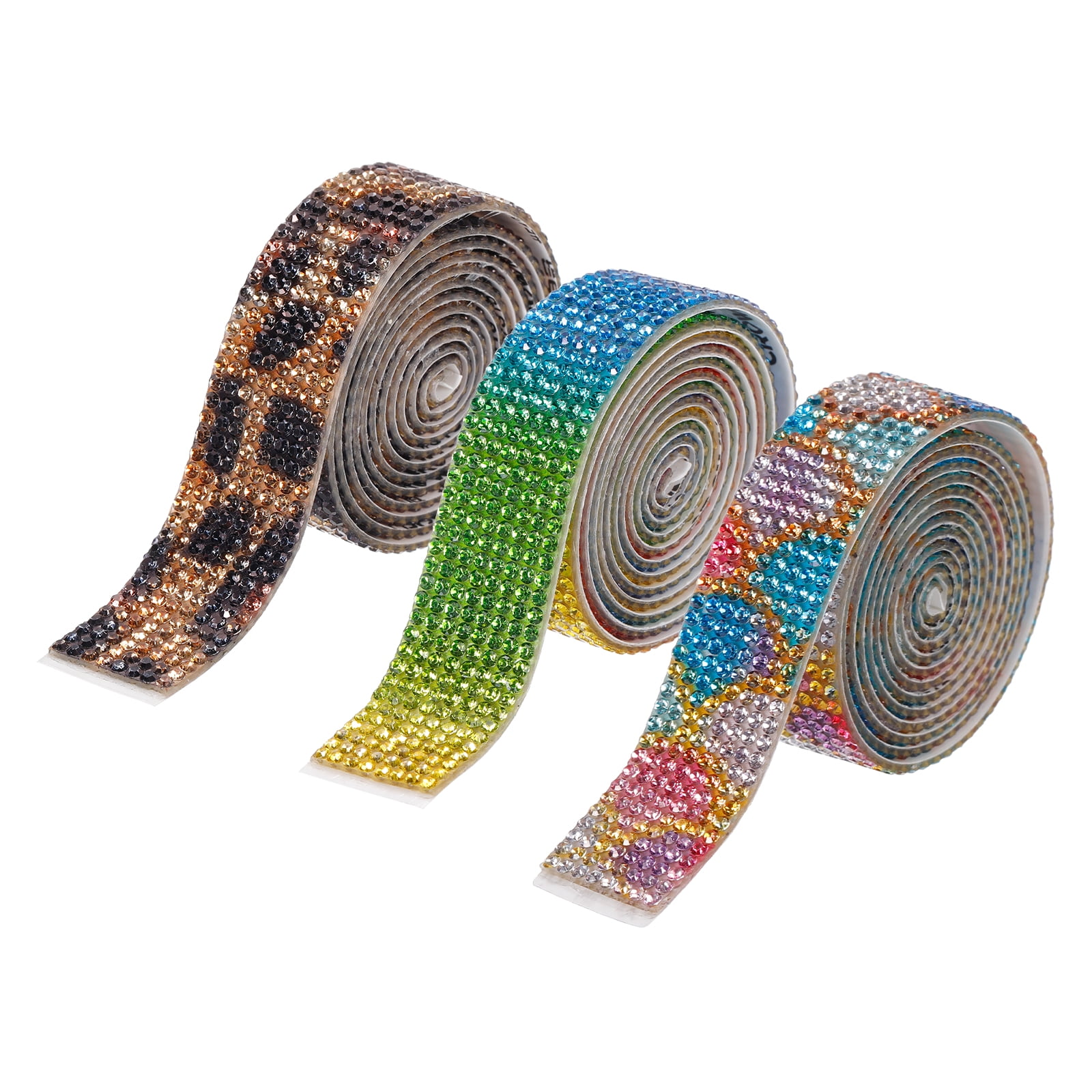 Uxcell 3Roll 3 Yards 18mm Self Adhesive Diamond Ribbon for Arts & Craft ...