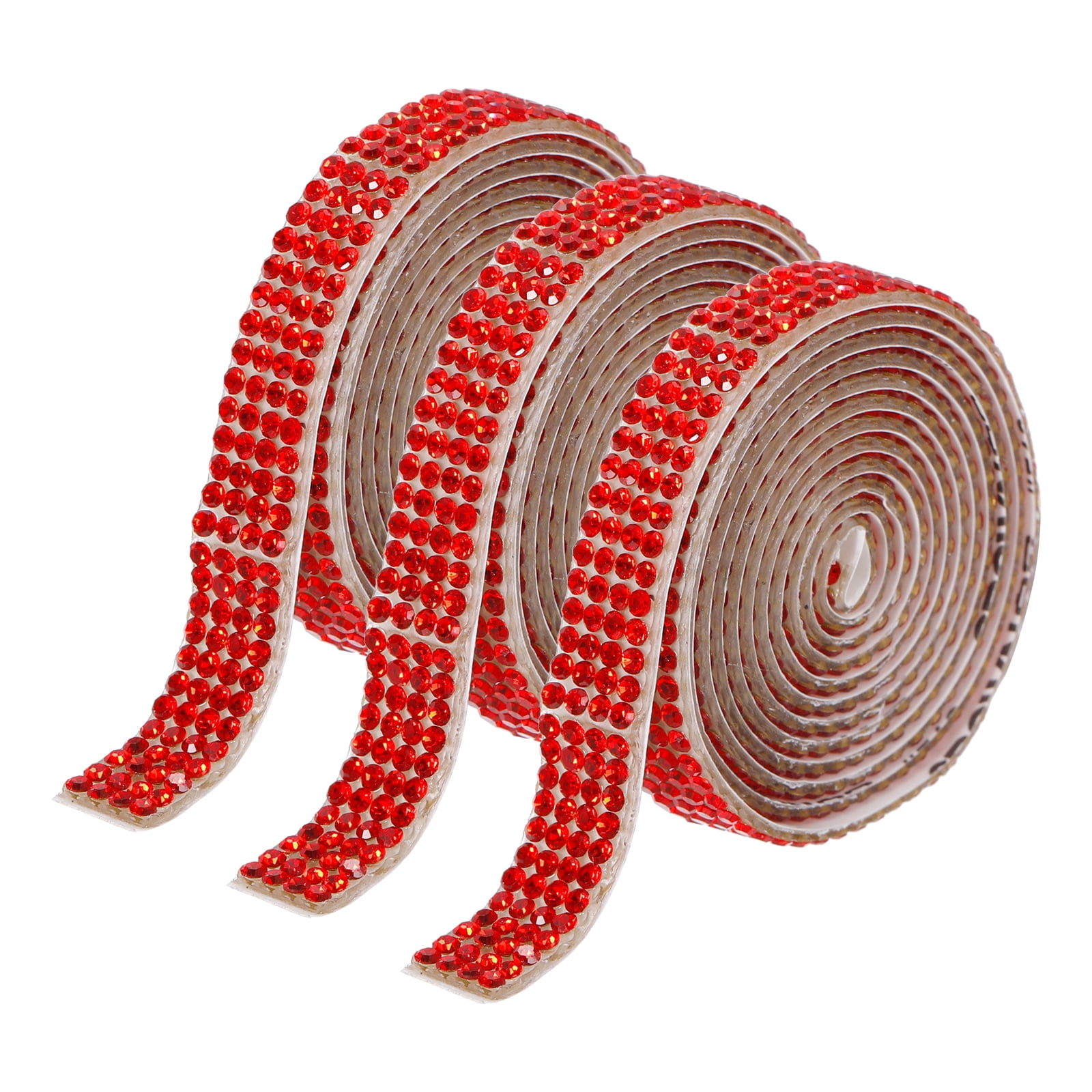 Uxcell 3Roll 3 Yards 8mm Self Adhesive Diamond Ribbon for Arts & Crafts ...