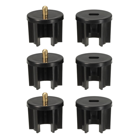 Uxcell 3Set Replacement Shade Parts Clutch Plug, 1.5 Inch Roller Blind Repair Kit Universal Blind Replacement Parts, Black, 38mm Clutch Plug