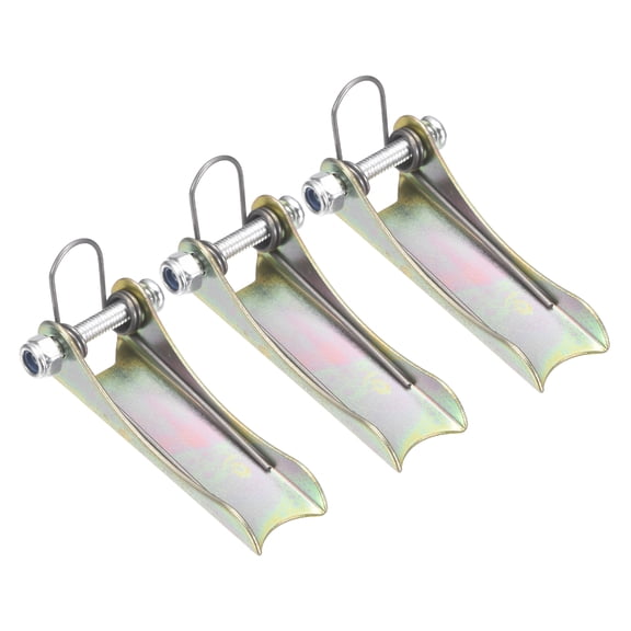 Uxcell 3T Hook Safety Latch Kit, 3 Pack Thickened Metal Clevis Slip Hook Replacement Latch for Towing Receiver Hitch Truck Trailer, Color Steel (2.2 Inch / 57mm)