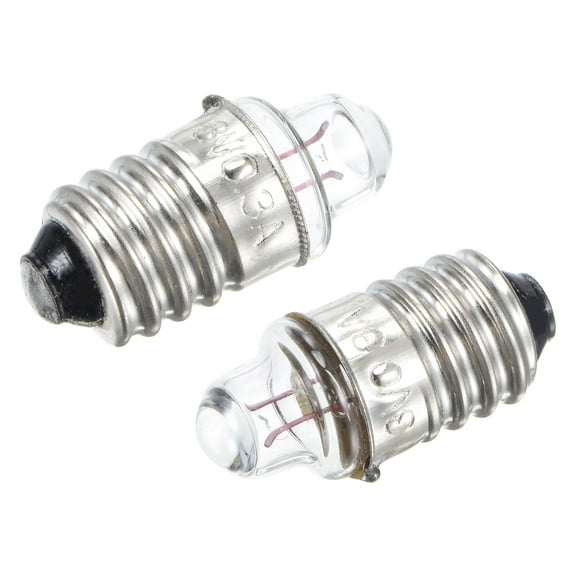 Uxcell 3V 0.3A E10 Yellow Light Mini Flashlight Bulbs with Box 10 Count