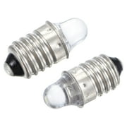 Uxcell 3V E10 White Light Mini LED Flashlight Bulbs 5 Count