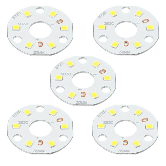 Uxcell 3W 120lm 6000-6500K 32mm 9-11VDC COB LED Light Chip Beads Energy Saving Bulb White 15 Pack