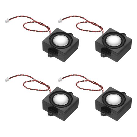 Uxcell 3W 4 Mini Speaker, 4PCS Full-Range Portable Micro Loudspeaker, Black Silver