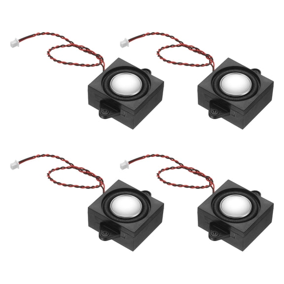 Uxcell 3W 4 Mini Speaker, 4PCS Full-Range Portable Micro Loudspeaker, Black Silver