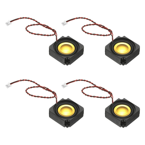Uxcell 3W 4 Mini Speaker, 4PCS Full-Range Portable Micro Loudspeakers, Black Gold