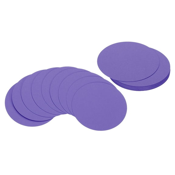 Uxcell 3inch Circle Card Stock, 25Pcs Round Shape Cutouts Paper Thick Cardstock Coaster for DIY Projects, Dark Purple
