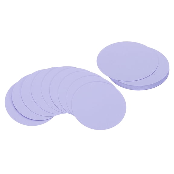 Uxcell 3inch Circle Card Stock, 25Pcs Round Shape Cutouts Paper Thick Cardstock Coaster for DIY Projects, Light Purple