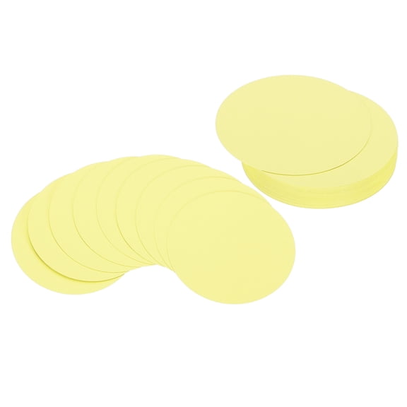 Uxcell 3inch Circle Card Stock, 50Pcs Round Shape Cutouts Paper Thick Cardstock Coaster for DIY Projects, Light Yellow