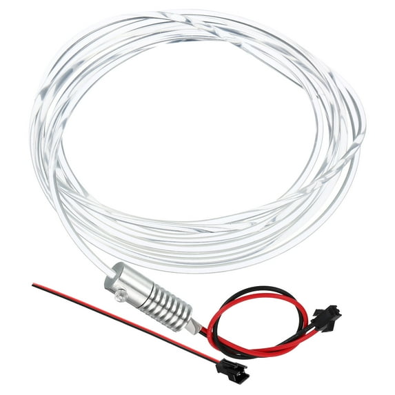 Uxcell 3mm 3.0m PMMA Side Glow Fiber Optic Cable Kit with LED Aluminum Illuminator 12V 1.5W Light Source Cool White