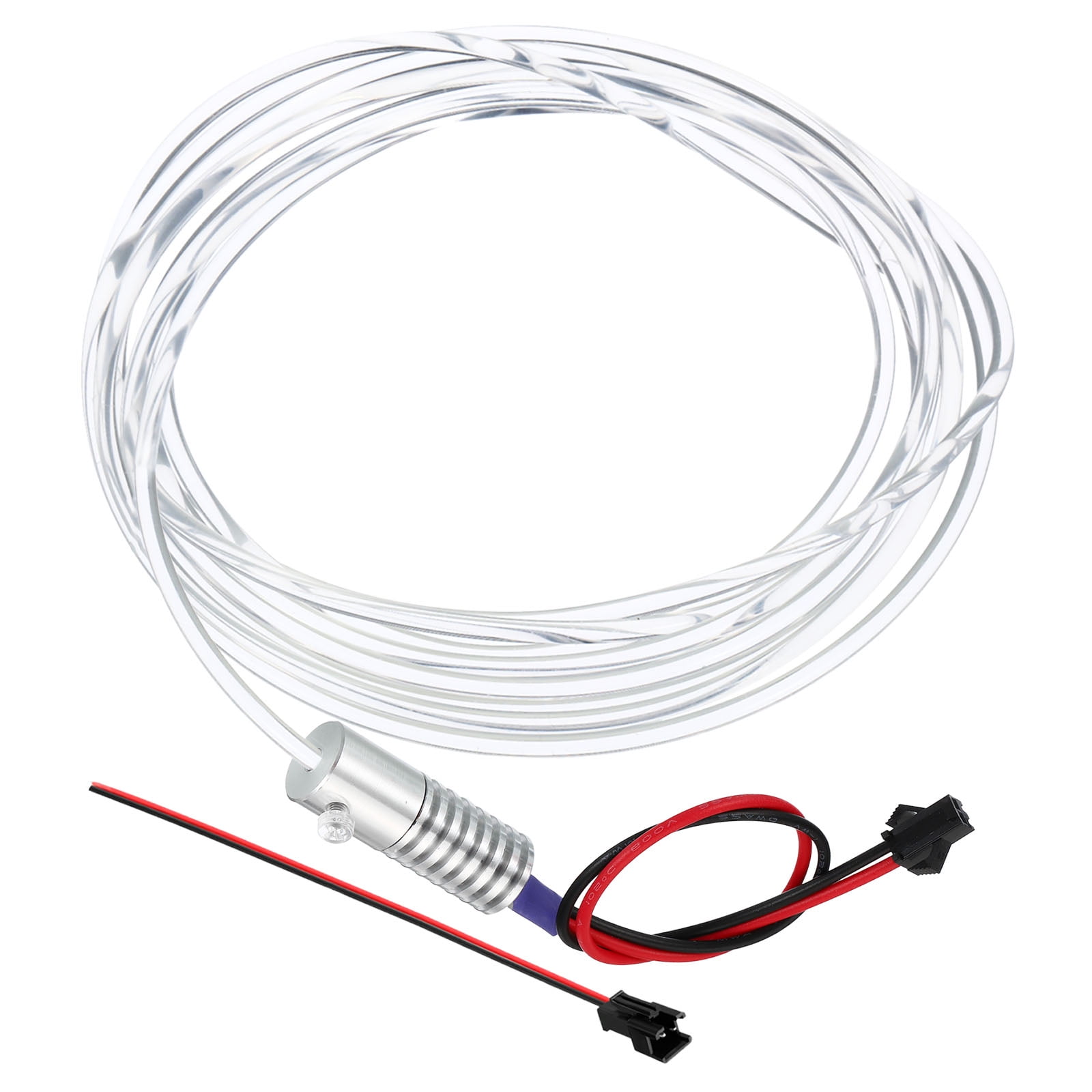 Uxcell 3mm 3.0m PMMA Side Glow Fiber Optic Cable Kit with LED Aluminum