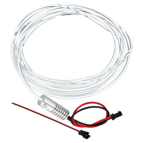 Uxcell 3mm 3.0m PMMA Side Glow Fiber Optic Cable Kit with LED Aluminum Illuminator 12V 1.5W Light Source Colorful