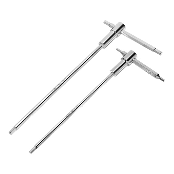 Uxcell 3mm 4mm Sliding T-Handle Hex Key Wrench for Fast-Spinning, CR-V Steel