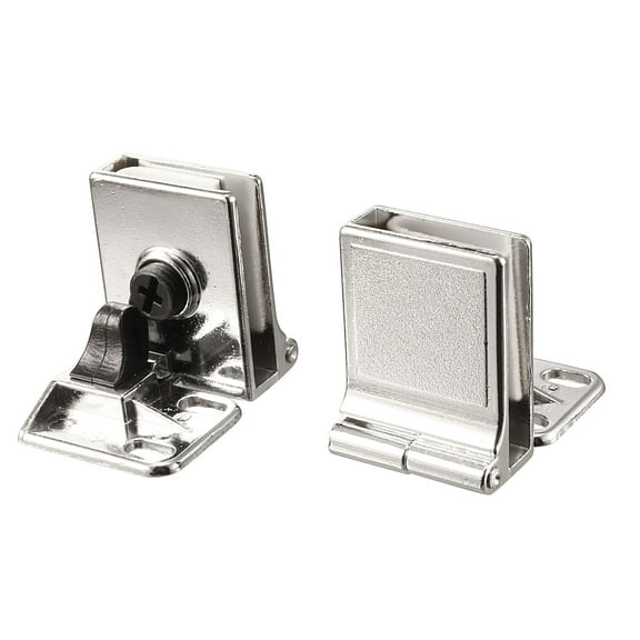 Uxcell 3mm-5mm Thickness Metal Wall Mounted Glass Holders Door Hinges Clamps Clips 2pcs