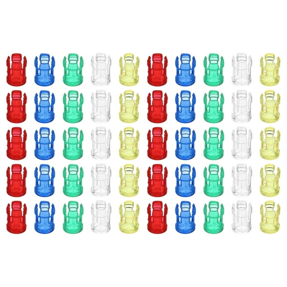 Uxcell 3mm Clear Light Emitting Diode Holder Clip, LED Lamp Socket Bulb Cap Protective Cover Multicolored 50 in 1 Set