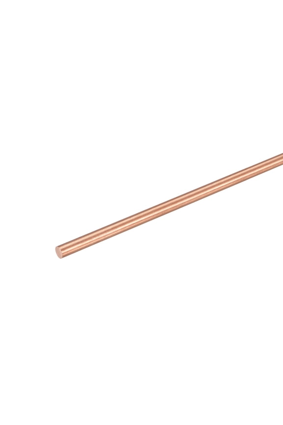 3mm Dia. 400mm Length Solid Copper Round Rod Lathe Bar Stock for DIY Craft