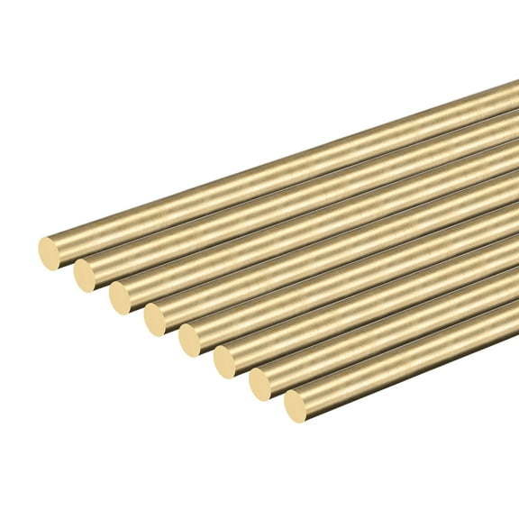 Uxcell 3mm Diameter 400mm Length Brass Solid Round Rod for DIY Craft 8 packs