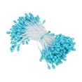 thumbnail image 1 of Uxcell 3mm Double Heads Flower Stamen, 150 Pcs Artificial Flower Pistil Matt for DIY Christmas Decoration, Sky Blue, 1 of 6