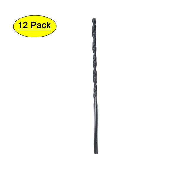Uxcell 3mm High Speed Steel Lengthen Straight Shank Twist Drill Bit Fully Ground Black Oxide 12 Pack