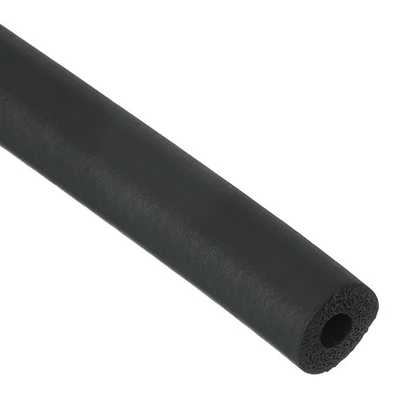 Uxcell 3mm ID x 9mm OD x 1m Long Pipe Insulation Foam Tube Cover Wrap Roll EPDM Tubing, Black