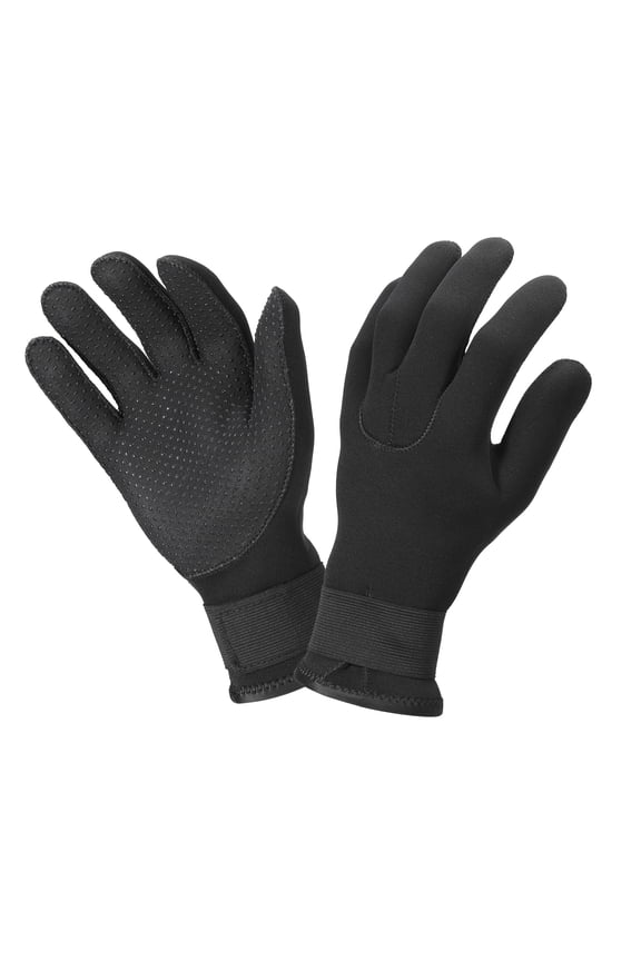 3mm Neoprene Diving Gloves Wetsuit Dive Gloves Five Finger Surfing Scuba Gloves Black, M 1 Pair