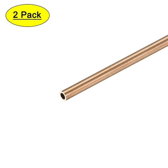 Uxcell 3mm OD 0.5mm Wall Thickness 300mm Length Copper Round Tube 2 Pack