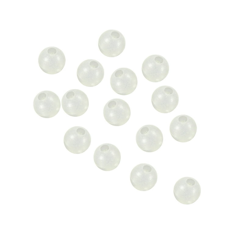 Uxcell 3mm Round Soft Plastic Luminous Glow Fishing Beads Tackle Tool White  200 Pieces 