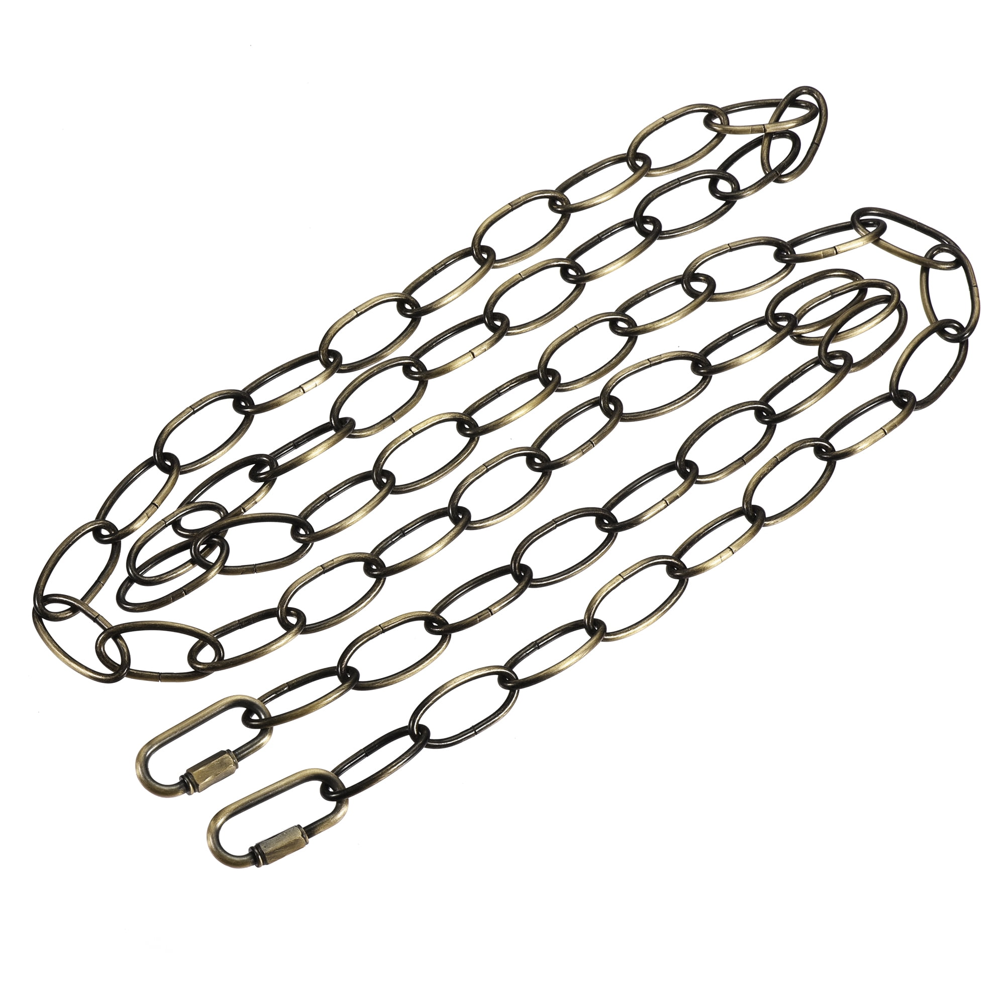 MECCANIXITY Pendant Light Fixture Chain – 4mm Thick, 1.83m Long, Black Electroplated Iron, With Chain Connectors & Hook Loops – Holds 44 Lbs