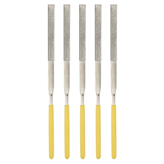 Uxcell 3mm x 140mm Flat Diamond Needle Files Hand Tool for Metal Wood Stone 6 Pack
