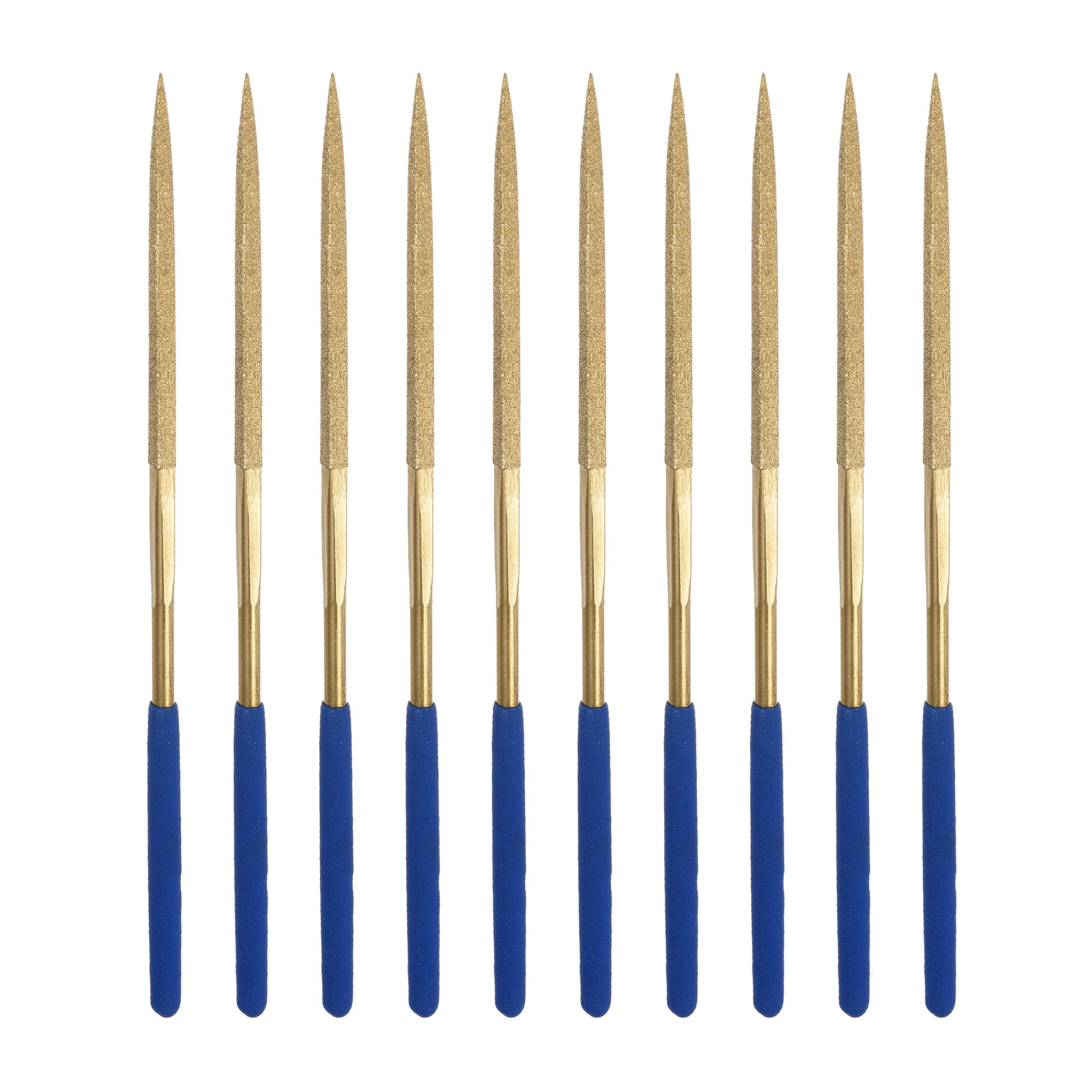 Squer File Uxcell 3mm x 140mm Square Files Diamond Needle File Set Titanium Plated ...