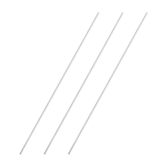 Uxcell 11.81 x 0.12" 304 Stainless Steel Solid Round Rod for DIY Craft 3Pcs