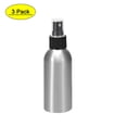 thumbnail image 1 of Uxcell 3oz/100ml Spray Bottle with Black Mist Sprayer Aluminium  Silver Tone 3 Pack, 1 of 5