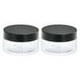 thumbnail image 1 of Uxcell 3oz/ 80ml Round Plastic Jars with Black Screw Top Lid for Storage 2Pack, 1 of 5