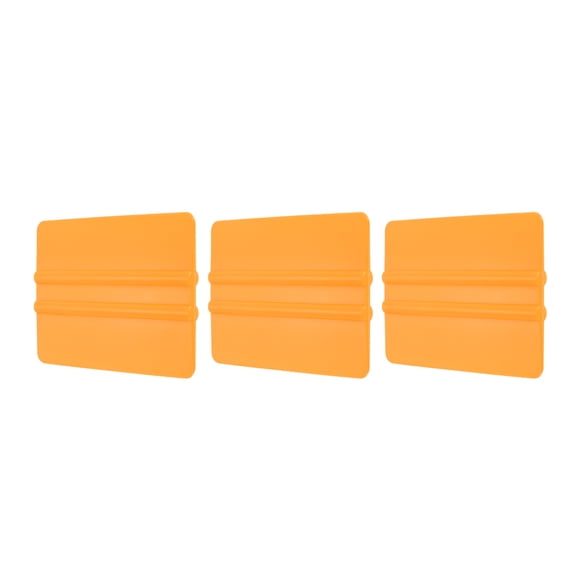 Uxcell 3pack Vinyl Squeegee, Decal Squeegee Tool, 4-Inch Scraper for Car Wrap, Sign Making, Yellow, Rectangle