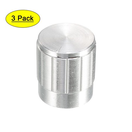 Uxcell 3packs 6mm Insert Shaft 16 x 14mm Aluminum Alloy Potentiometer Rotary Knob Pots