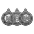 thumbnail image 1 of Uxcell 3packs Shower Drain Hair Catcher Round Drain Strainer for Shower, Grey, 1 of 5