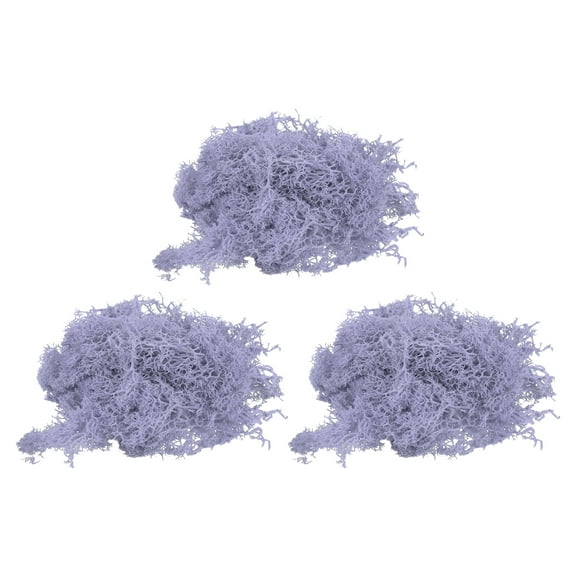 Uxcell 3pcs 1.26 OZ Moss Fake Craft Moss Artificial Moss Natural Preserved Moss for Craft Arts Floral (Light Purple)