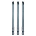 thumbnail image 1 of Uxcell 3pcs #1 Phillips Screwdriver Bit PH1 1/4" Hex Shank 4" (100mm) Long 0.24" Rod Magnetic Cross Head Drill Bits S2 Steel Industrial Screw Driver Bit for Electric Power Tools, Blue, 1 of 7