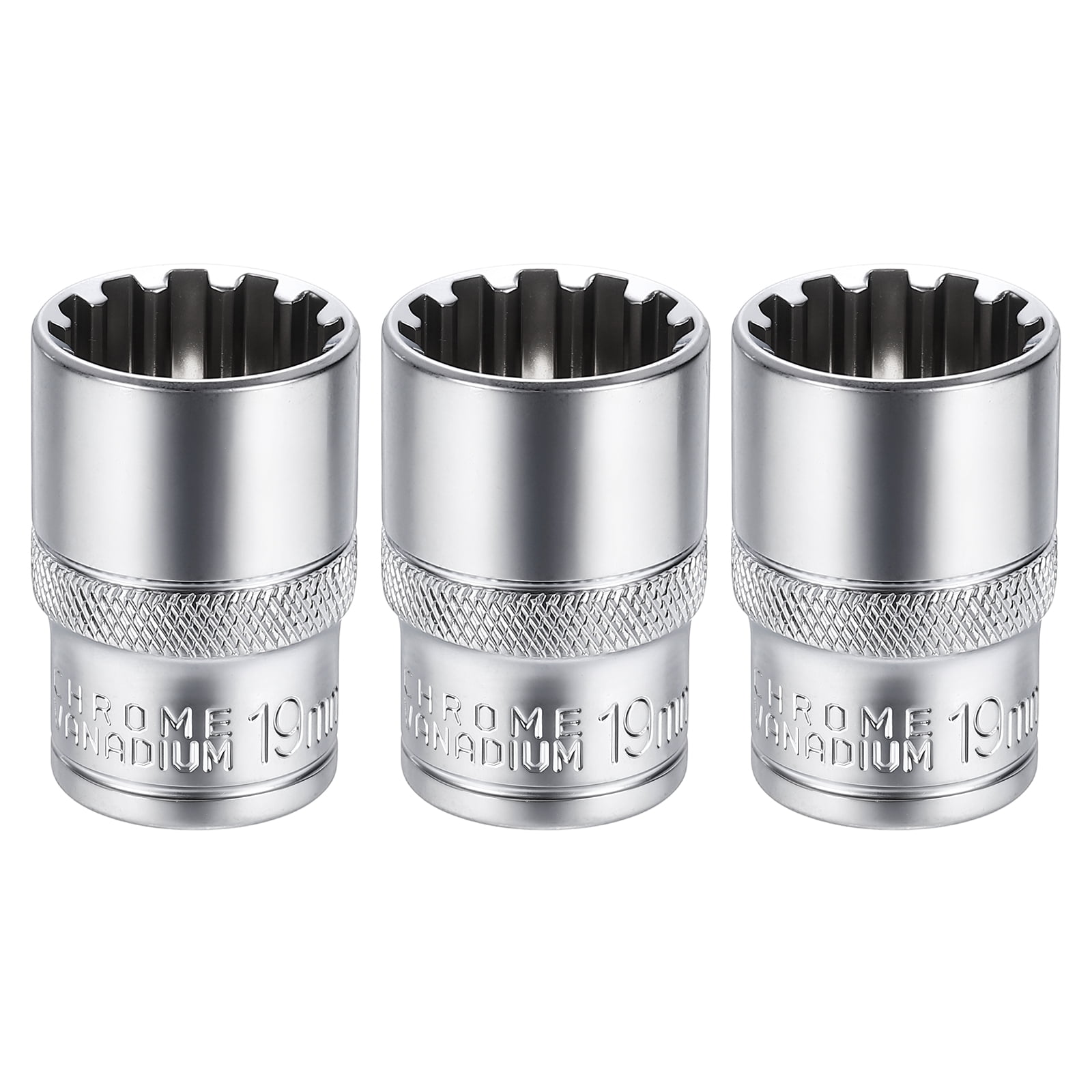 Uxcell 3pcs 12 Points Socket 1/2
